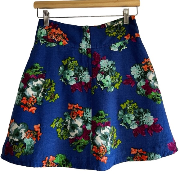 Maeve Anthropologie Garden Days silk blend floral skirt Sz 4 excellent condition - Picture 8 of 11